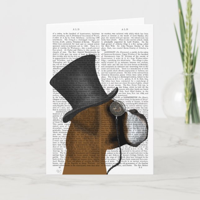 Boxer, Formal Hound and Hat Card (Front)