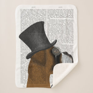 Boxer, Formal Hound and Hat Sherpa Blanket
