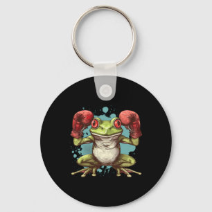 Boxer Frog With Boxing Gloves Kickboxing Funny Box Key Ring