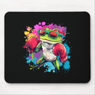 Boxer Frog With Boxing Gloves Kickboxing Funny Box Mouse Mat