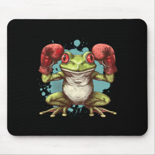 Boxer Frog With Boxing Gloves Kickboxing Funny Box Mouse Mat