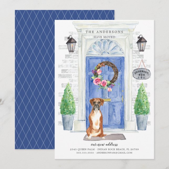 Boxer Front Door Moving Announcement (Front/Back)