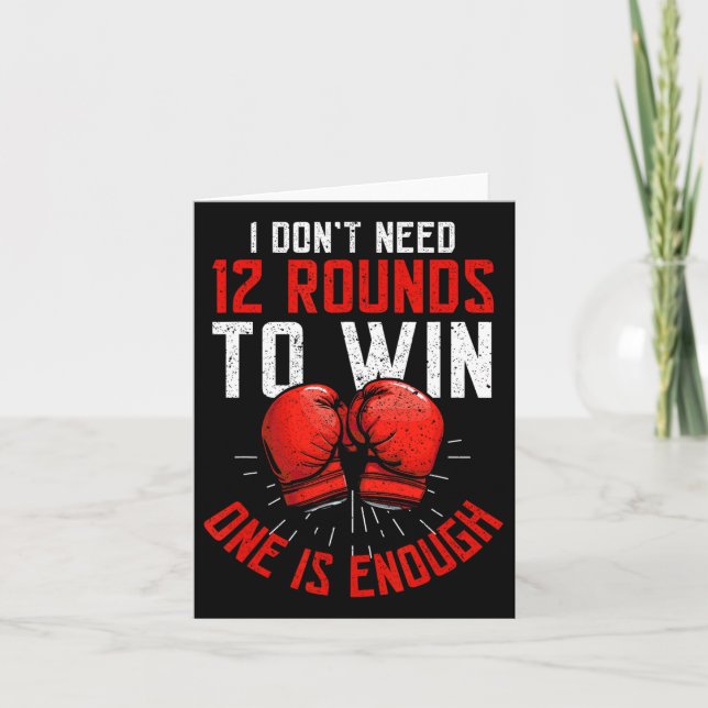 Boxer Funny Boxing  Card (Front)