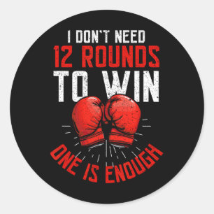 Boxer Funny Boxing  Classic Round Sticker