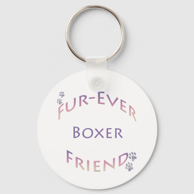 Boxer Furever Key Ring (Front)