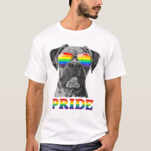 Boxer Gay Pride LGBT Rainbow Flag Sunglasses LGBTQ T-Shirt
