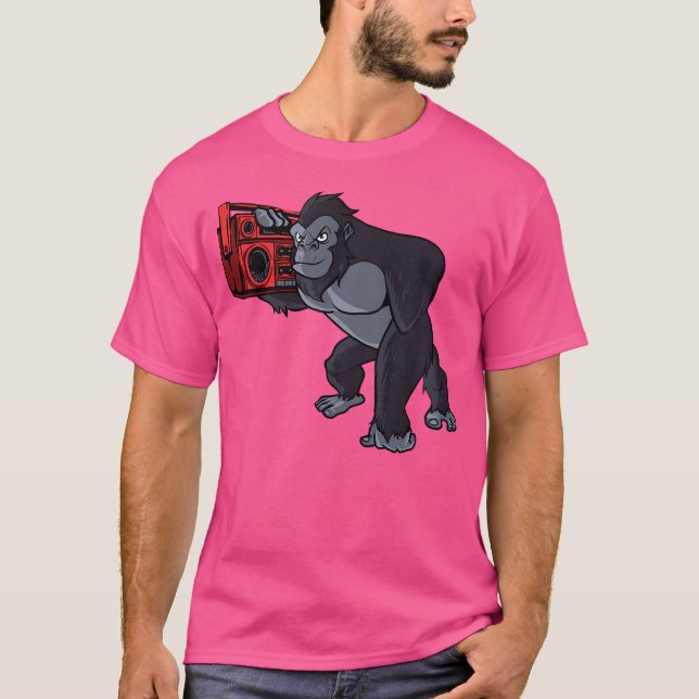 Boxer Ghetto Blaster Boxing Boombox - 80S 90S Hip  T-Shirt (Front)