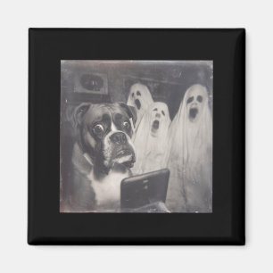Boxer ghost funny halloween scary dog spooky magnet