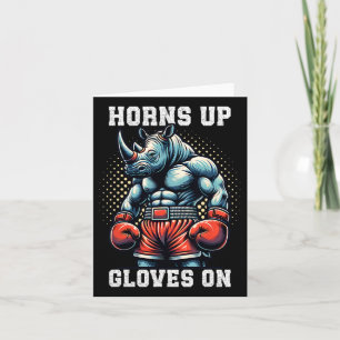 Boxer Gift Heavyweight Champion Gloves On Rhino Bo Card