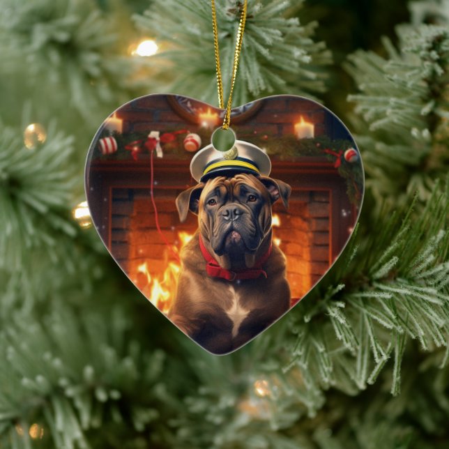 Boxer Gift, Pet Gift, Dog Police, Christmas Gift  Ceramic Tree Decoration (Tree)