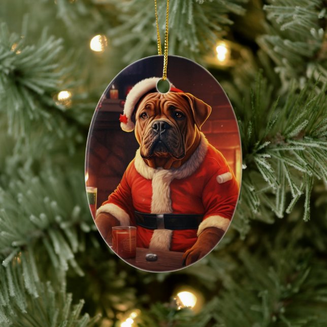 Boxer Gift, Pet Gift, Dog Police, Christmas Gift  Ceramic Tree Decoration (Tree)