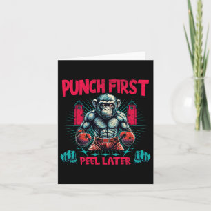 Boxer Going Ape Punch First Boxing Monkey Card