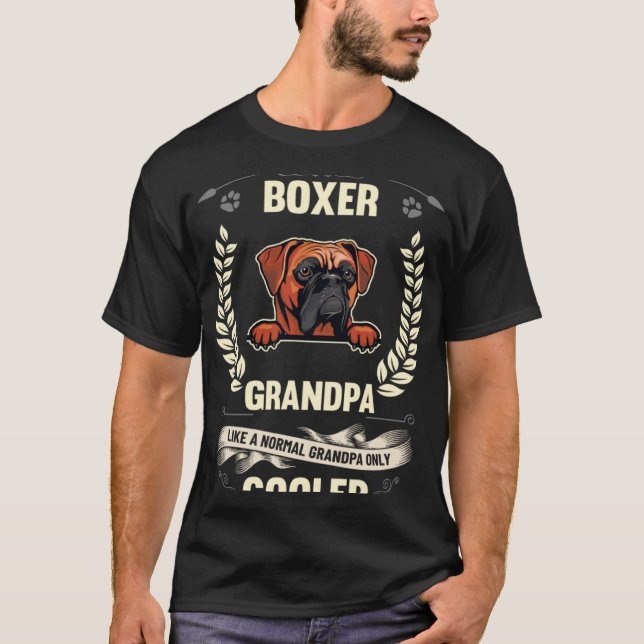 Boxer Grandpa Like A Normal Grandpa Only Cooler T-Shirt (Front)