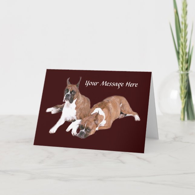 Boxer Greeting Card (Front)