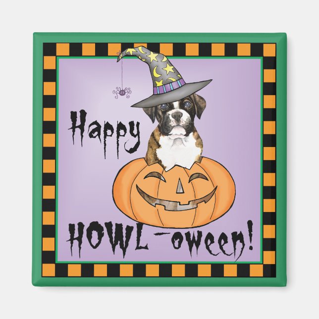 Boxer Halloween Magnet (Front)