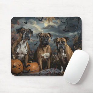 Boxer Halloween Night Doggy Delight Mouse Mat