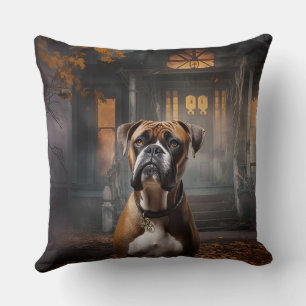 Boxer Halloween Scary Cushion