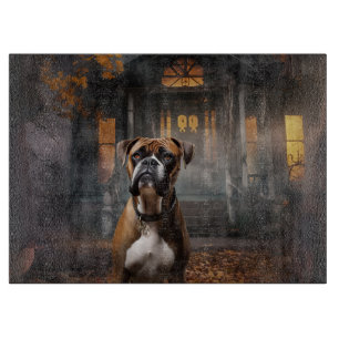 Boxer Halloween Scary Cutting Board