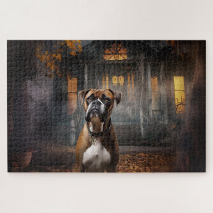 Boxer Halloween Scary Jigsaw Puzzle
