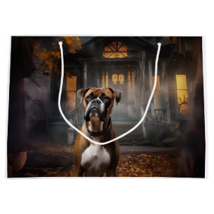 Boxer Halloween Scary Large Gift Bag
