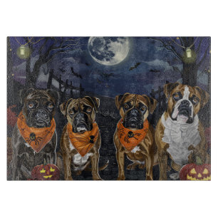Boxer Halloween Spooky Cutting Board