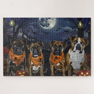 Boxer Halloween Spooky Jigsaw Puzzle