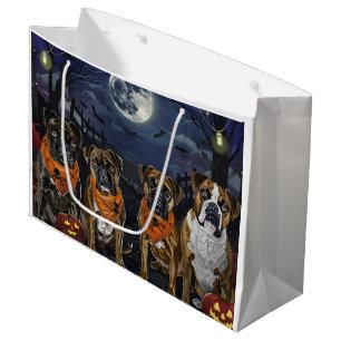 Boxer Halloween Spooky Large Gift Bag