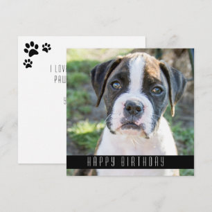 Boxer Happy Birthday Wishes Dog Birthday Card