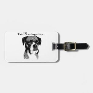 Boxer Happy Face Luggage Tag