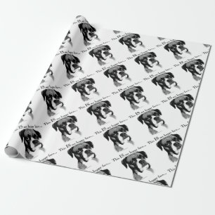 Boxer Happy Face Wrapping Paper