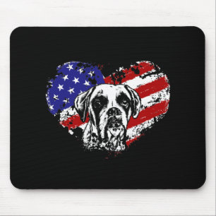Boxer heart mouse mat