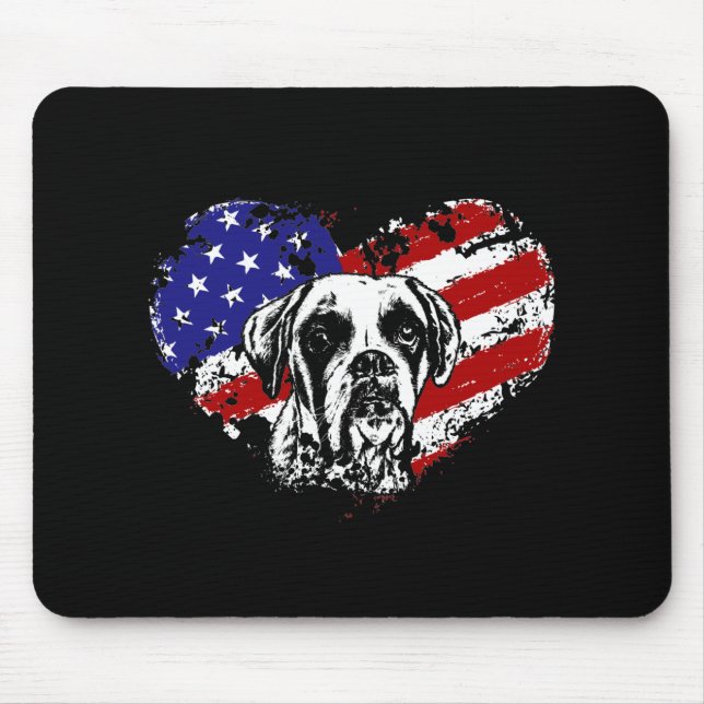 Boxer heart mouse mat (Front)