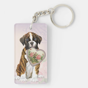 Boxer Heart Mum Key Ring