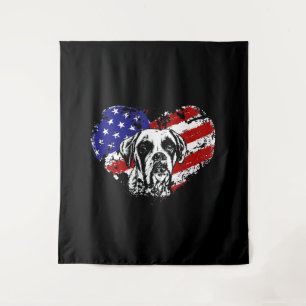 Boxer heart tapestry