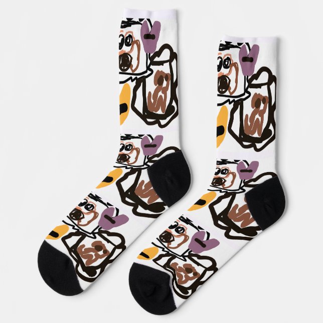 Boxer hearts socks (Left)