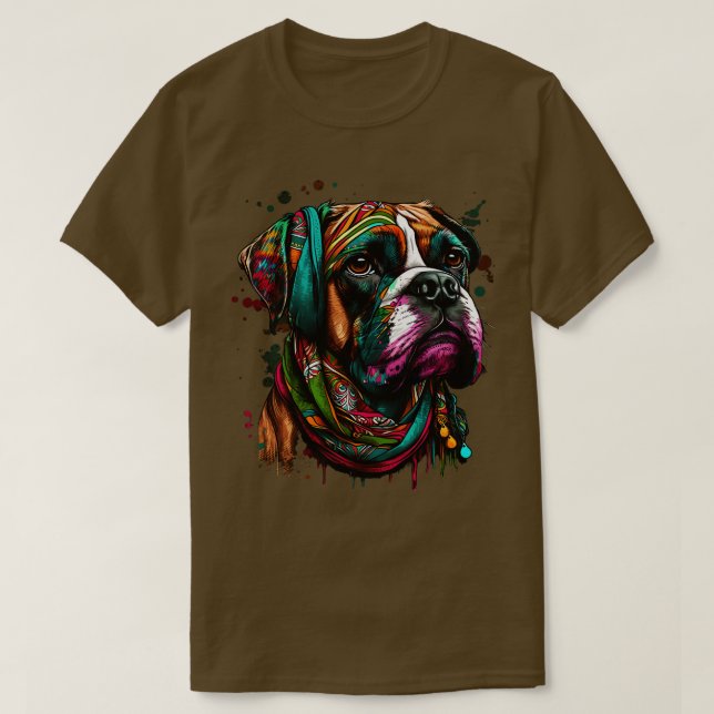 Boxer hippie 1 T-Shirt (Design Front)