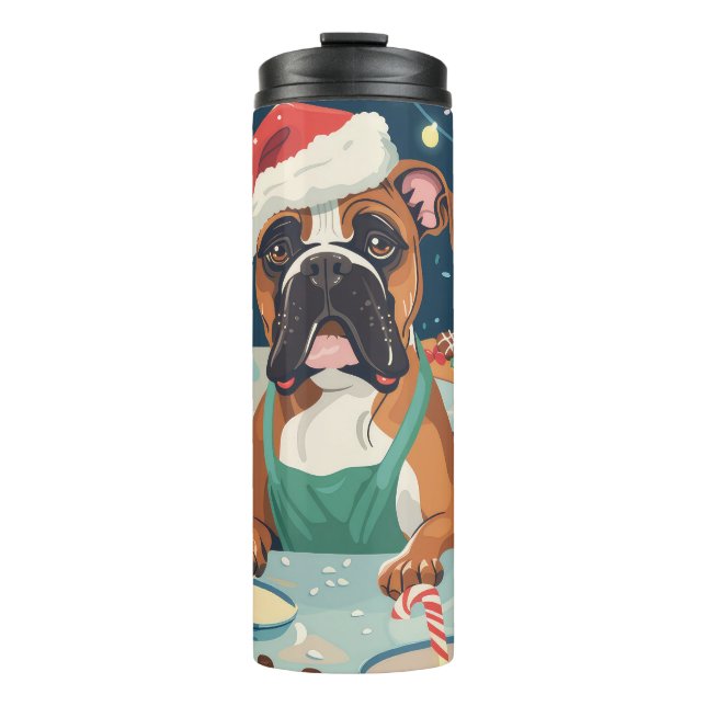 Boxer Holiday Baking: Festive Christmas Thermal Tumbler (Front)