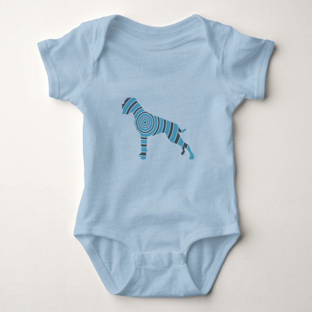 Boxer Hund Baby Bodysuit (Front)