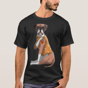 Boxer I Love Mum Tattoo Dog Funny Mother's Day Gif T-Shirt