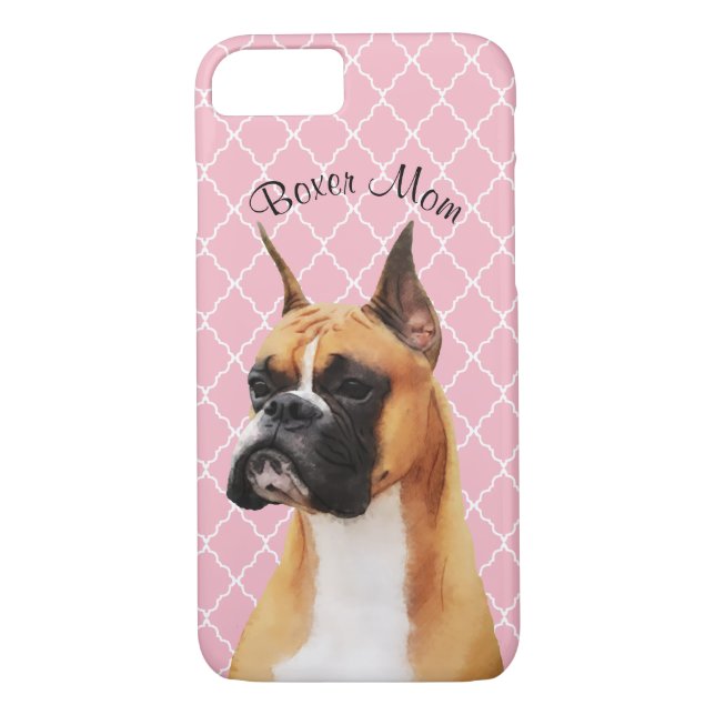 Boxer Illustrated Cell Phone Case (Back)