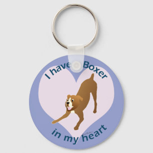Boxer In My Heart Key Ring