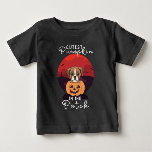 Boxer In Pumpkin Dogs Cutest Pumpkin In The Patch Baby T-Shirt