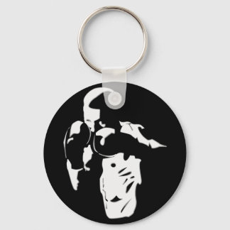 Boxer In The Shadows Key Ring