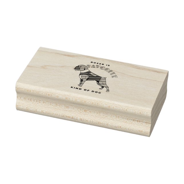 BOXER IS FAVORITE KIND OF DOG RUBBER STAMP (Stamp)