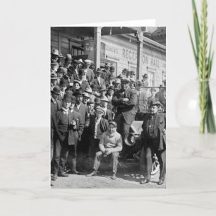 Boxer Jack Johnson and Trainers, early 1900s Card