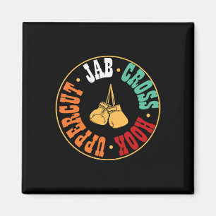 Boxer Kickboxing Workout Gift Jab Cross Hook Upper Magnet