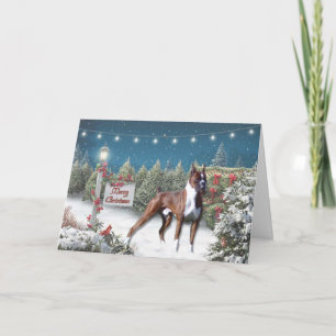 Boxer Lane Christmas Greeting Card