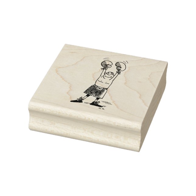Boxer large rubber stamp no handle (Stamp)