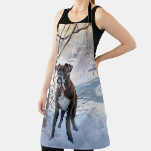 Boxer Let It Snow Christmas Apron