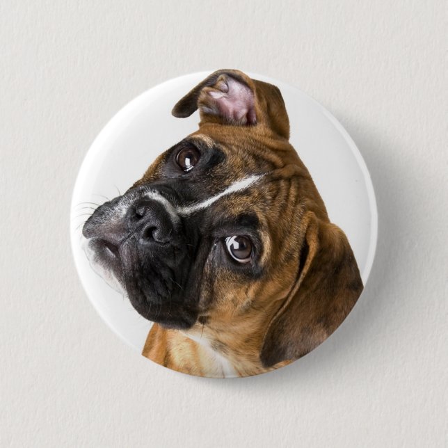 Boxer Love 6 Cm Round Badge (Front)